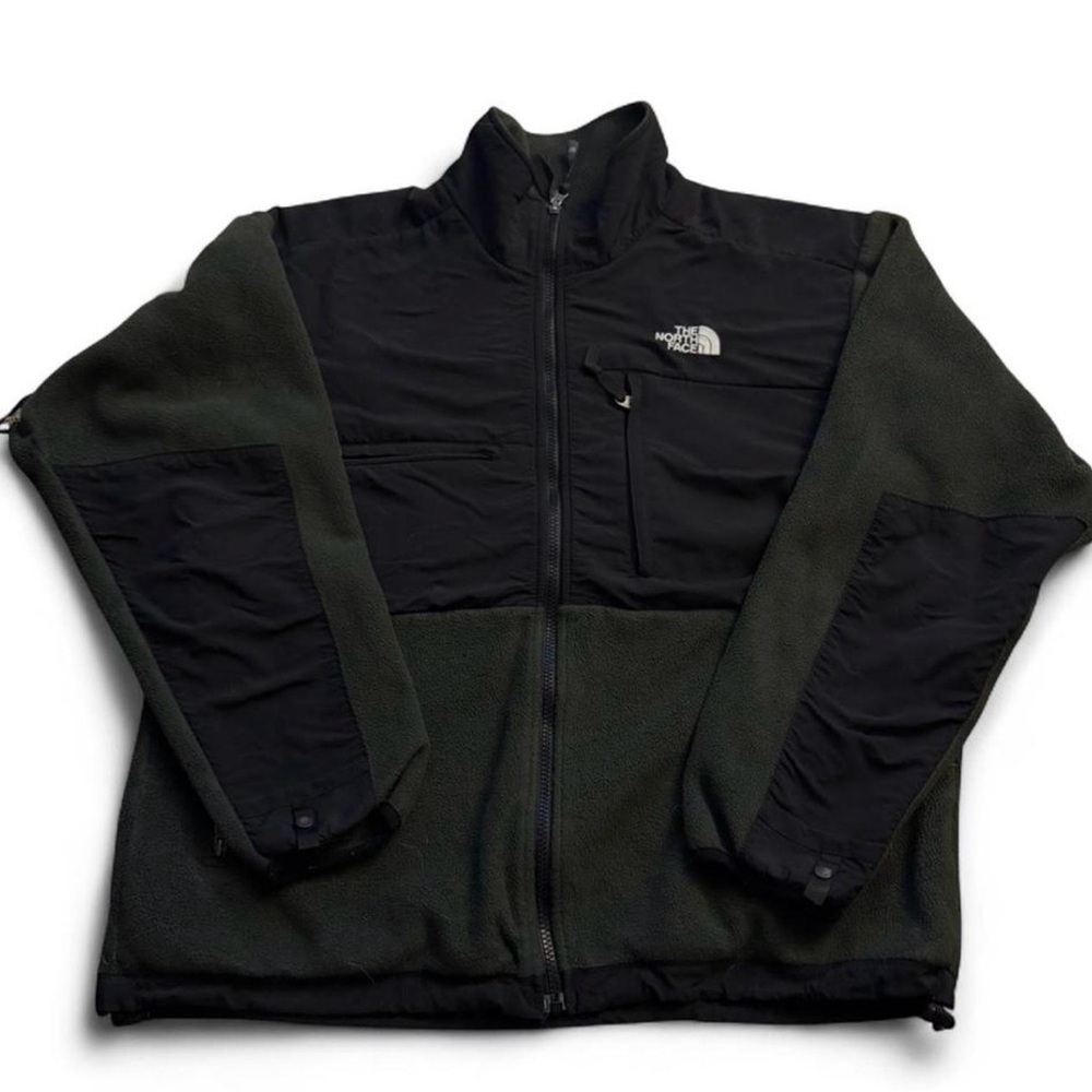 The North Face Men's Black & Olive Green Fleece Jacket